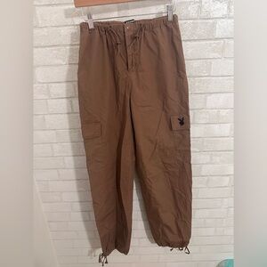 Playboy Pacsun Women’s Cargo Pants XS Brown Lightweight Cotton Relaxed #3004